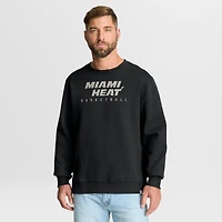 Men's Fanatics Black Miami Heat Crossover Collection Defensive Rotation Drill Premium Pullover Sweatshirt