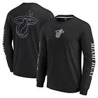 T-shirt à manches longues Fanatics pour hommes Miami Heat Elements Strive noir
