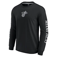 Men's Fanatics Black Miami Heat Elements Strive Long Sleeve T-Shirt