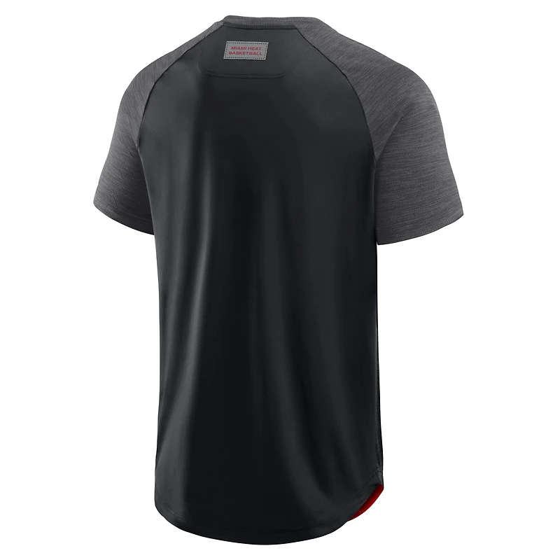 Men's Fanatics Black Miami Heat Inbound Pass Play Practice T-Shirt