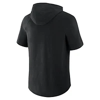 T-shirt à capuche raglan noir Fanatics pour homme, Miami Heat Pass Legend