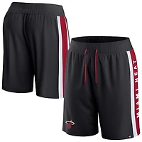 Men's Fanatics Black Miami Heat Referee Iconic Mesh Shorts