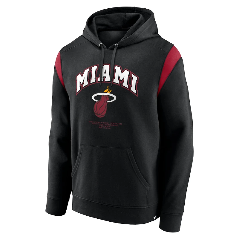 Men's Fanatics Black Miami Heat Scorer Pullover Hoodie
