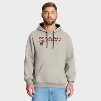 Men's Fanatics Off White Miami Heat Crossover Collection Blocked Shot Premium Pullover Hoodie