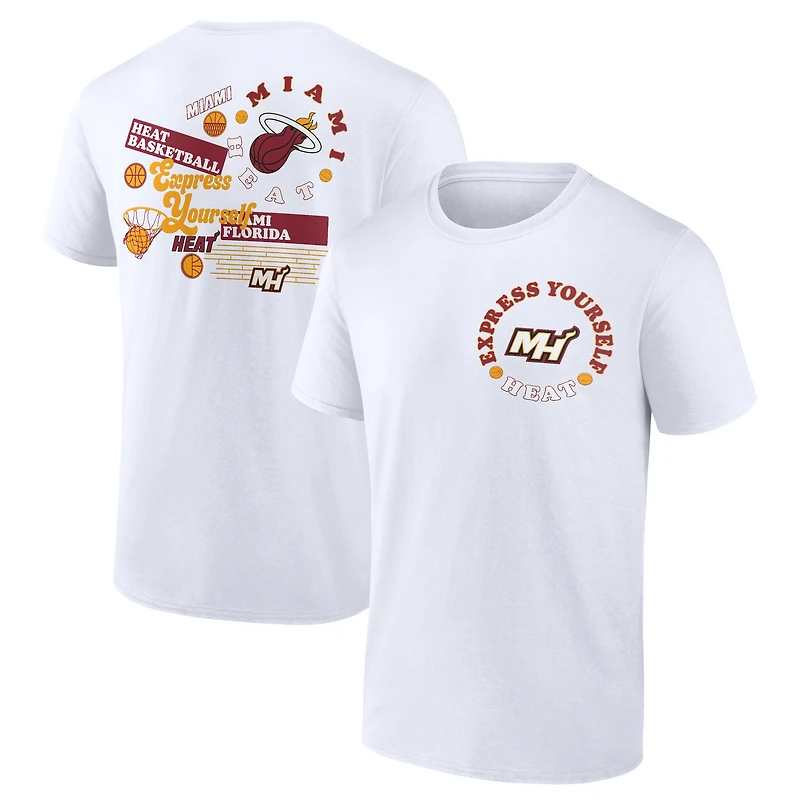 Men's Fanatics White Miami Heat Street Collective T-Shirt