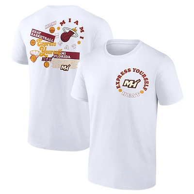 Men's Fanatics White Miami Heat Street Collective T-Shirt
