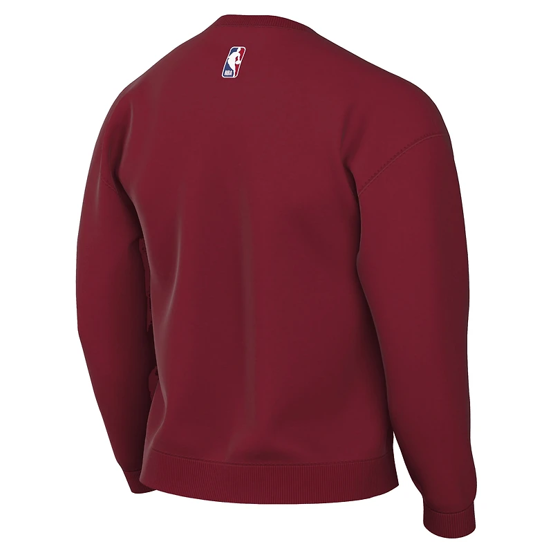 Sweat-shirt Jordan Brand rouge Miami Heat Statement Edition pour homme