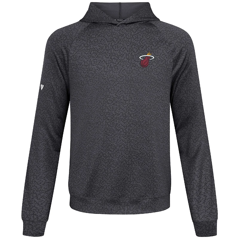 Sweat à capuche noir Challenger Miami Heat Levelwear pour homme