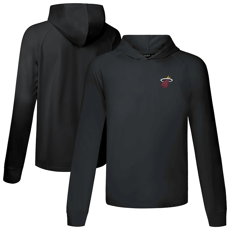 Men's Levelwear Black Miami Heat Dimension R Pullover Hoodie