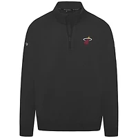 Men's Levelwear Black Miami Heat Murray Quarter-Zip Pullover