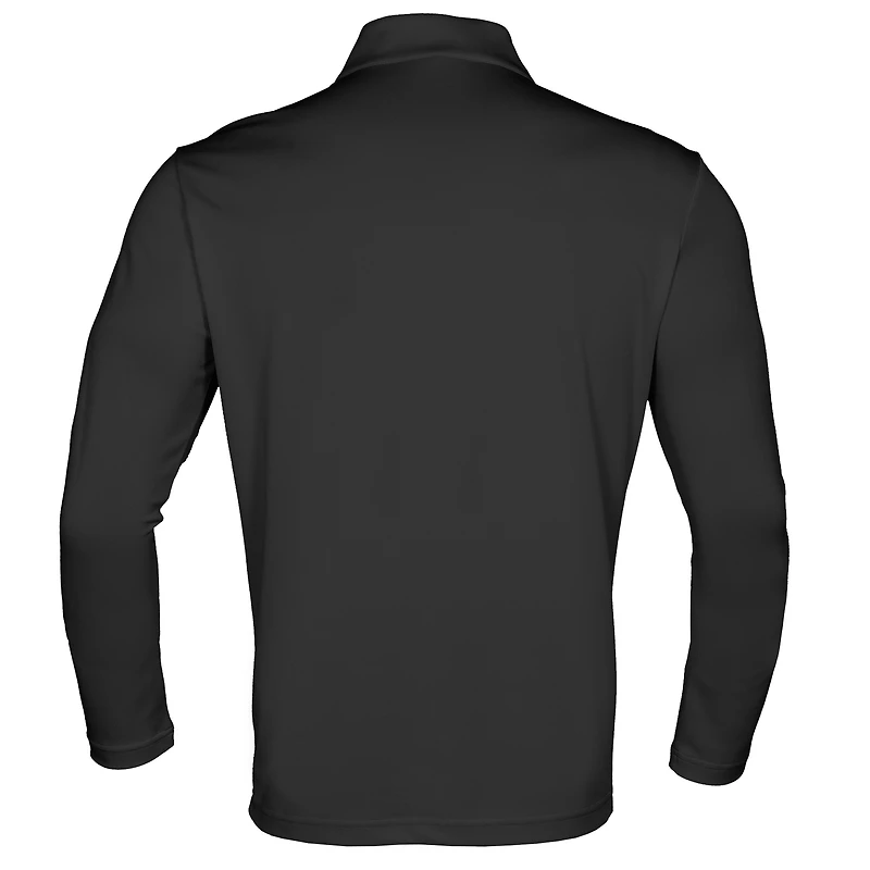 Men's Levelwear Black Miami Heat Pursue Quarter-Zip Top