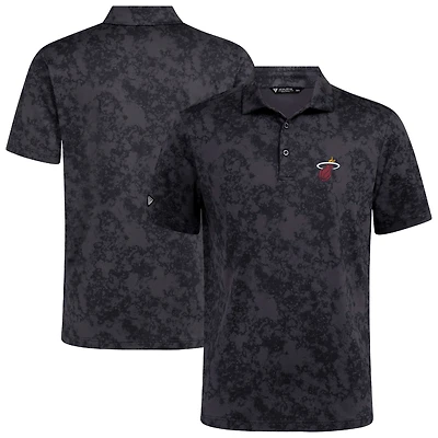 Polo noir Whisper pour homme Levelwear des Miami Heat