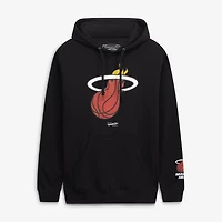 Men's Mitchell & Ness  Black Miami Heat Fleece Hoodie