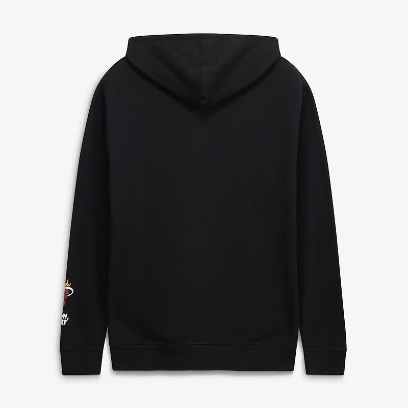 Men's Mitchell & Ness Black Miami Heat Fleece Hoodie