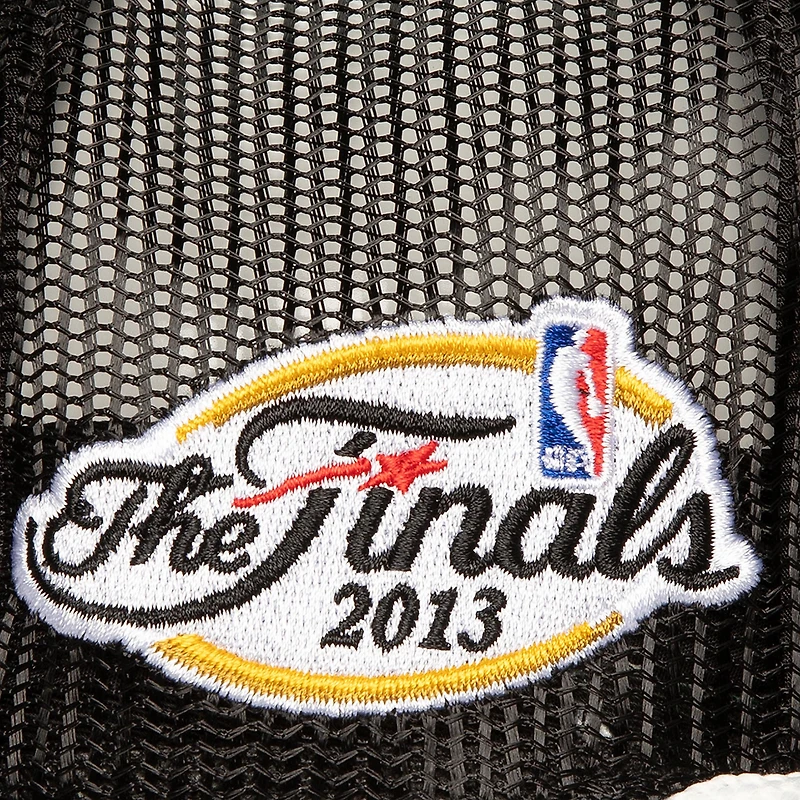 Casquette Snapback Miami Heat Roper Meshback Trucker noire Mitchell & Ness pour hommes