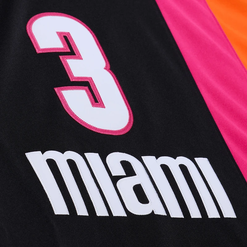 Men's Mitchell & Ness Dwyane Wade Black Miami Heat 2005-06 Hardwood Classics Authentic Jersey