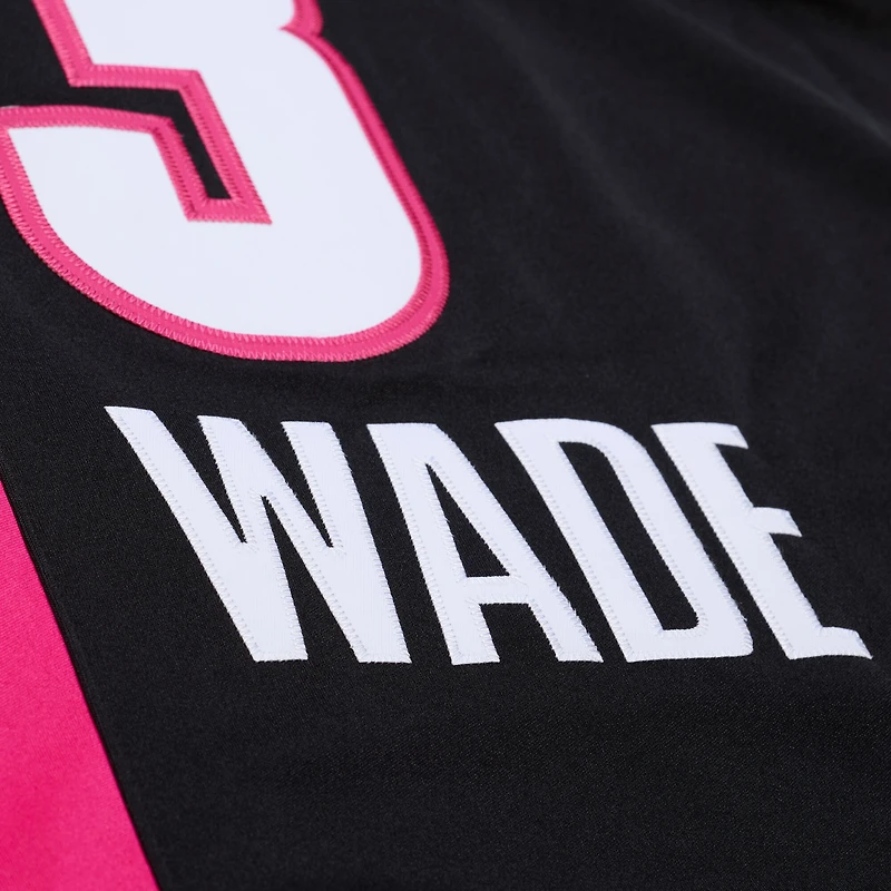 Men's Mitchell & Ness Dwyane Wade Black Miami Heat 2005-06 Hardwood Classics Authentic Jersey