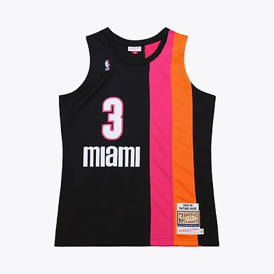 Men's Mitchell & Ness Dwyane Wade Black Miami Heat 2005-06 Hardwood Classics Authentic Jersey
