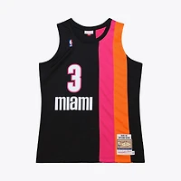 Men's Mitchell & Ness Dwyane Wade Black Miami Heat 2005-06 Hardwood Classics Authentic Jersey