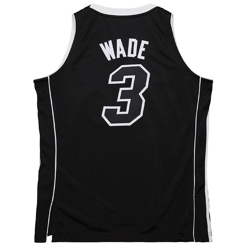 Men's Mitchell & Ness Dwyane Wade Black Miami Heat 2011/12 Hardwood Classics Authentic Jersey