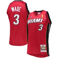 Men's Mitchell & Ness Dwyane Wade Red Miami Heat 2005-06 Hardwood Classics Authentic Jersey