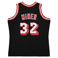 Men's Mitchell & Ness Harold Miner Black Miami Heat  1992/93 Hardwood Classics Swingman Throwback Jersey