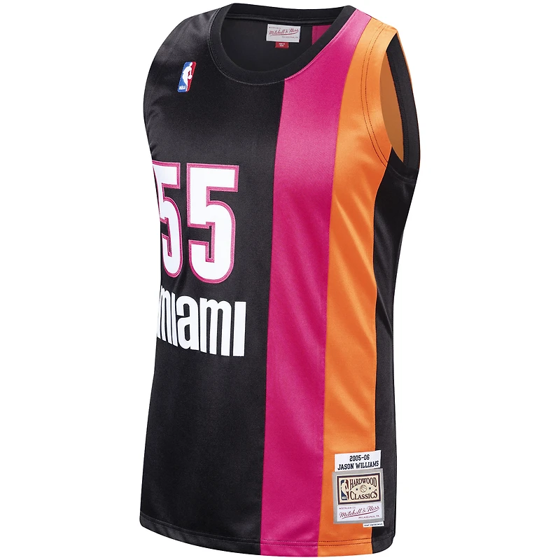 Men's Mitchell & Ness Jason Williams Black Miami Heat 2005/06 Hardwood Classics Swingman Jersey