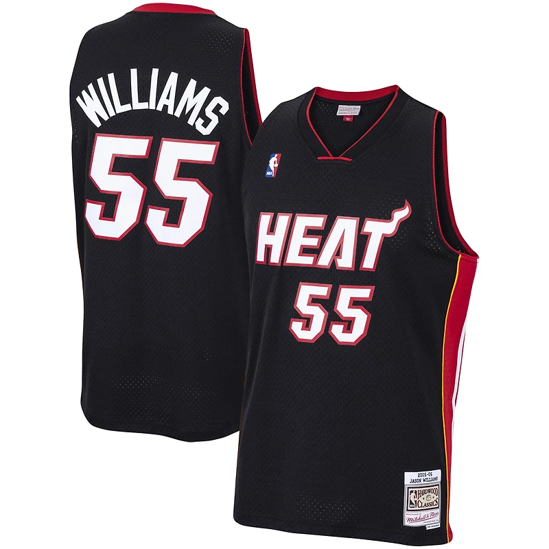 Maillot Swingman Mitchell & Ness Jason Williams Miami Heat 2005/06 Hardwood Classics noir pour homme