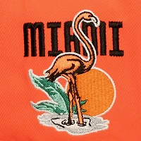 Casquette snapback Mitchell & Ness orange/noir Miami Heat In the City Pro pour homme