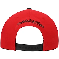 Casquette Snapback Mitchell & Ness rouge/noir Miami Heat Hardwood Classics pour hommes