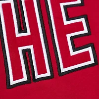 Men's Mitchell & Ness Red Miami Heat Hardwood Classics There and Back Pullover Sweatshirt