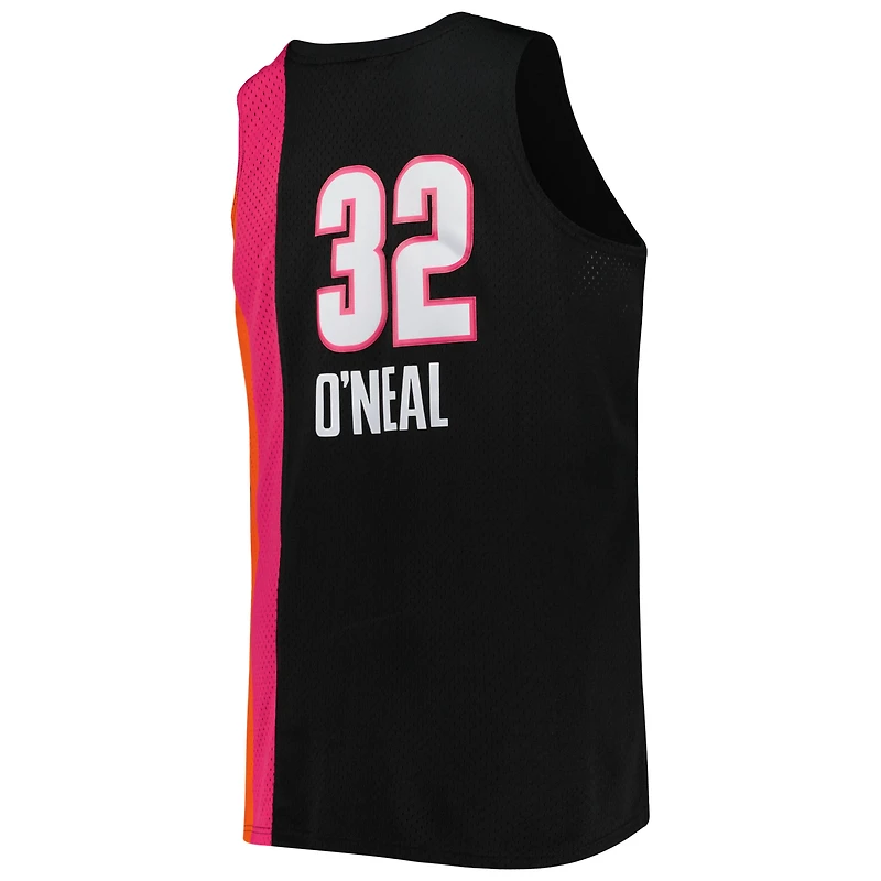 Men's Mitchell & Ness Shaquille O'Neal Black Miami Heat Big Tall Hardwood Classics 2005/06 Swingman Jersey