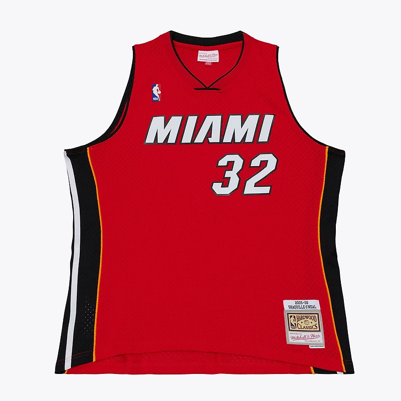 Men's Mitchell & Ness Shaquille O'Neal White Miami Heat 2007/08 Hardwood Classics Swingman Jersey