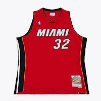 Men's Mitchell & Ness Shaquille O'Neal White Miami Heat 2007/08 Hardwood Classics Swingman Jersey