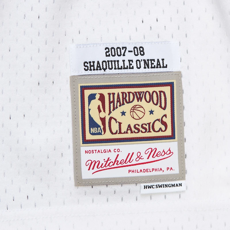Men's Mitchell & Ness Shaquille O'Neal White Miami Heat 2007/08 Hardwood Classics Swingman Jersey