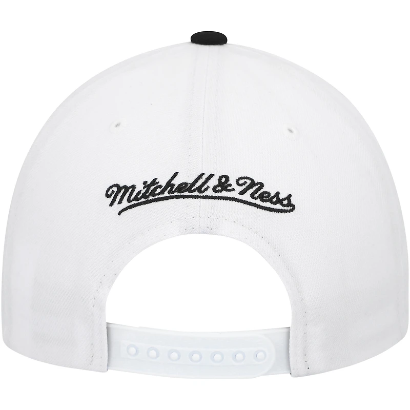 Men's Mitchell & Ness White/Black Miami Heat Hardwood Classics Core 2-Tone 2.0 Pro Snapback Hat