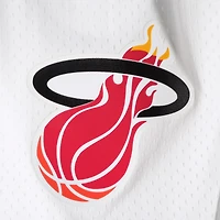 Men's Mitchell & Ness White Miami Heat Hardwood Classics Team Swingman Shorts