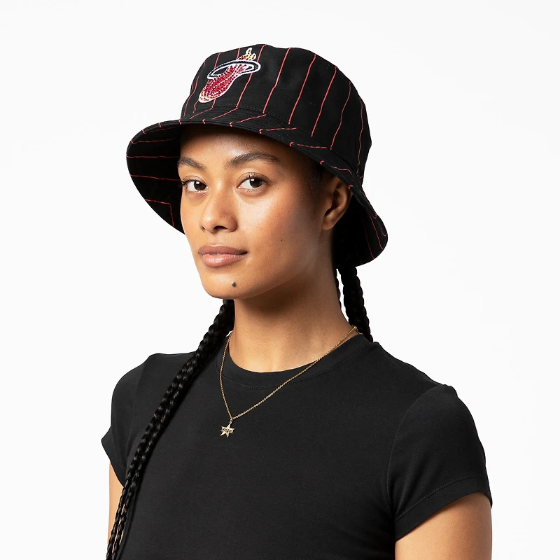 Men's Mitchell & Ness x DANNIJO  Black Miami Heat Bucket Hat