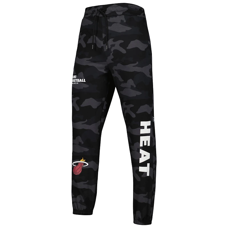 Pantalon de jogging New Era pour homme, noir/camouflage Miami Heat