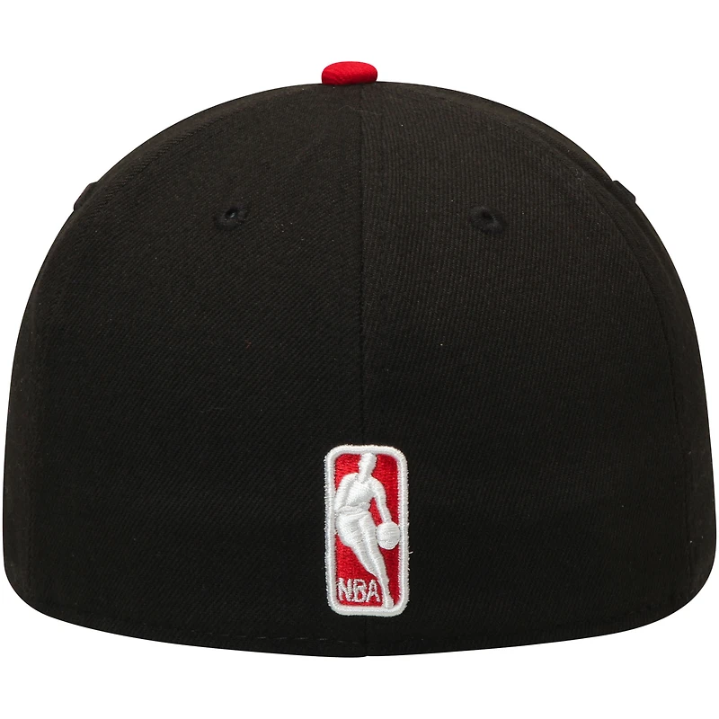 Men's New Era Black/Red Miami Heat Official Team Color 2Tone 59FIFTY Fitted Hat