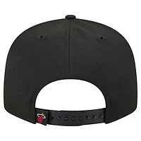 Men's New Era Black/Red Miami Heat Sport Night Splatter 2-Tone 9FIFTY Snapback Hat