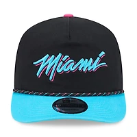 Casquette ajustable New Era Miami Heat City Edition 19TWENTY noire et turquoise pour homme