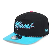 Casquette ajustable New Era Miami Heat City Edition 19TWENTY noire et turquoise pour homme