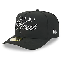 Casquette ajustée A-Frame 59FIFTY noire New Era pour homme, Miami Heat, draft NBA 2025