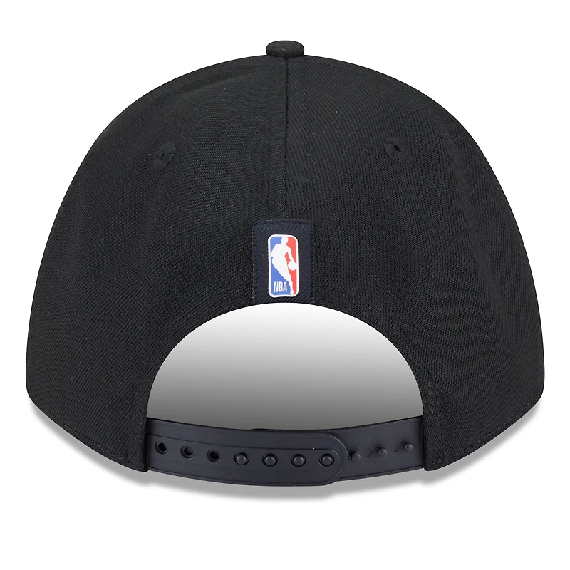 Casquette ajustable New Era noire Miami Heat 2025 NBA Draft M-Crown A-Frame 9FORTY pour homme