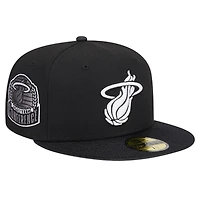 Casquette ajustée 59FIFTY en nylon balistique Active Miami Heat noire New Era pour homme