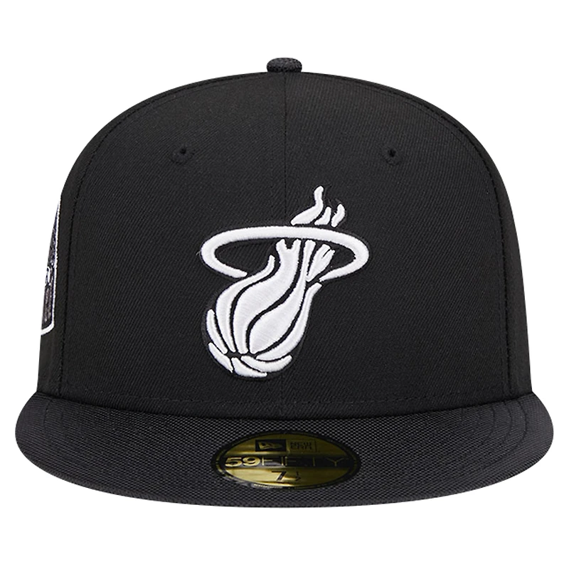 Casquette ajustée 59FIFTY en nylon balistique Active Miami Heat noire New Era pour homme