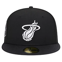 Casquette ajustée 59FIFTY en nylon balistique Active Miami Heat noire New Era pour homme