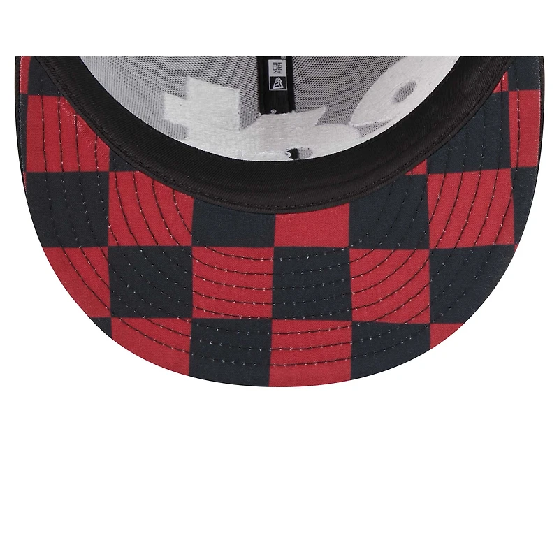 Casquette ajustée UV 59FIFTY Miami Heat Checkerboard New Era noire pour hommes
