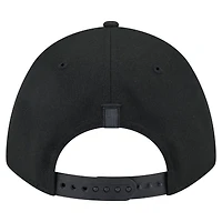 Casquette ajustable A-Frame 9FORTY noire pour homme avec drapeau du jour de match des Miami Heat de New Era